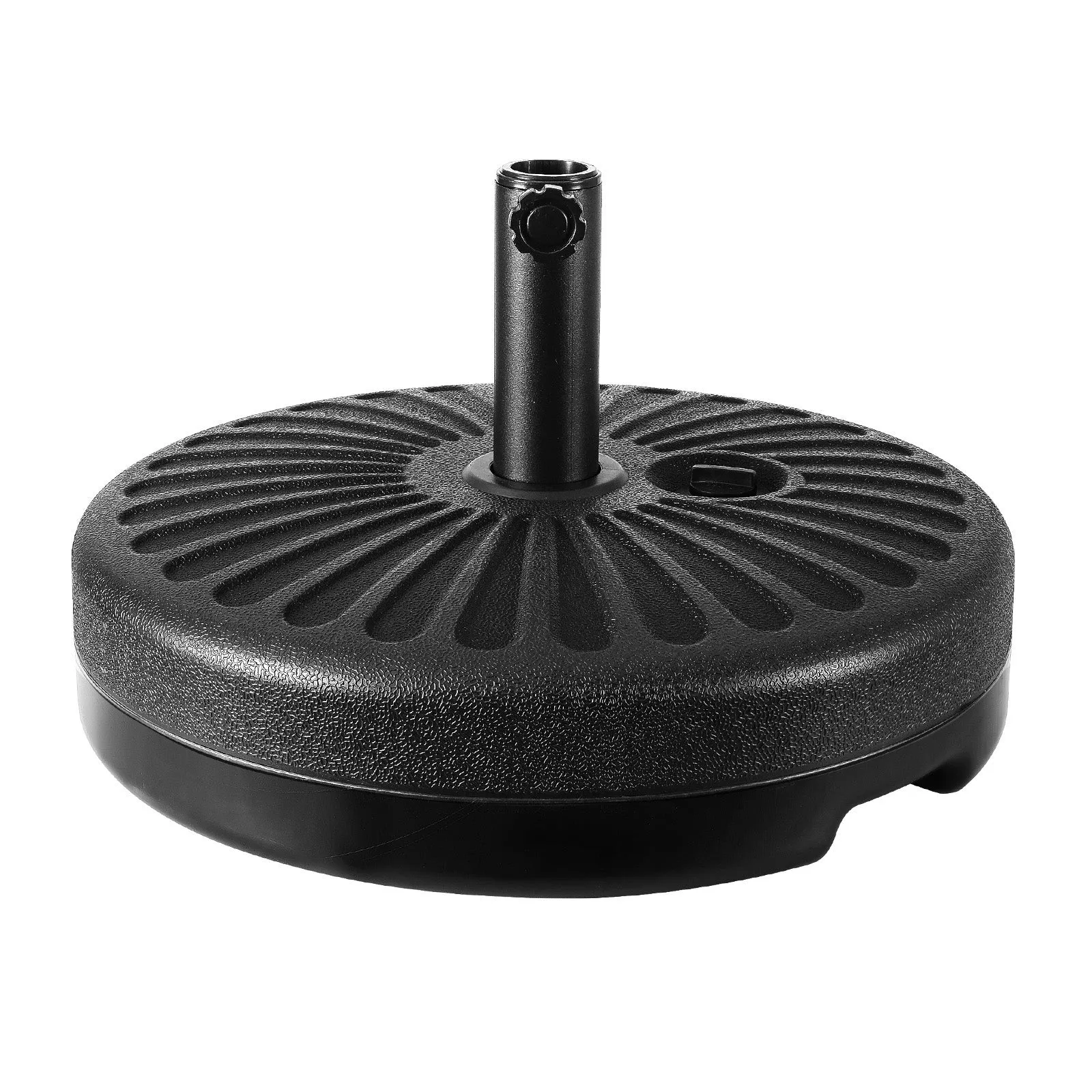 3m Outdoor Umbrella | w/Base | Pole Umbrellas | Garden Sun Stand | Deck | Black