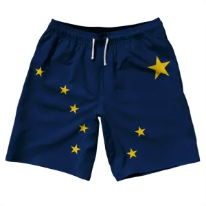 Alaska US State Flag 10" Swim Shorts Made in USA