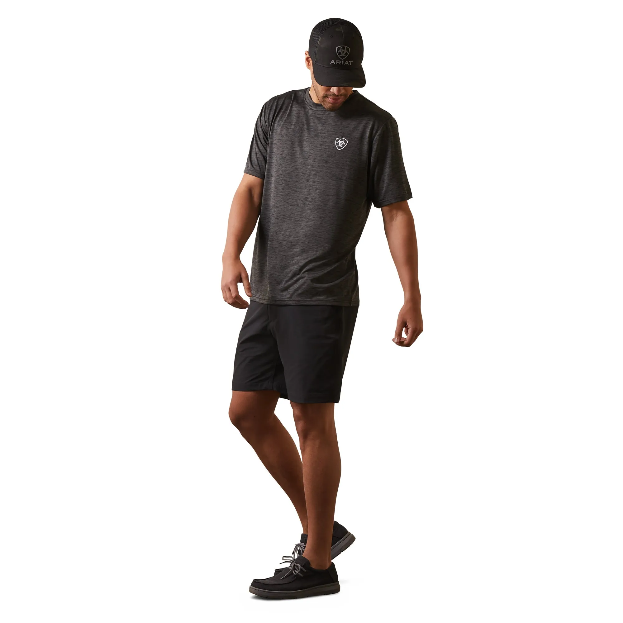 Ariat® Men's Charger Proud Shield Charcoal Heather T-Shirt 10043763