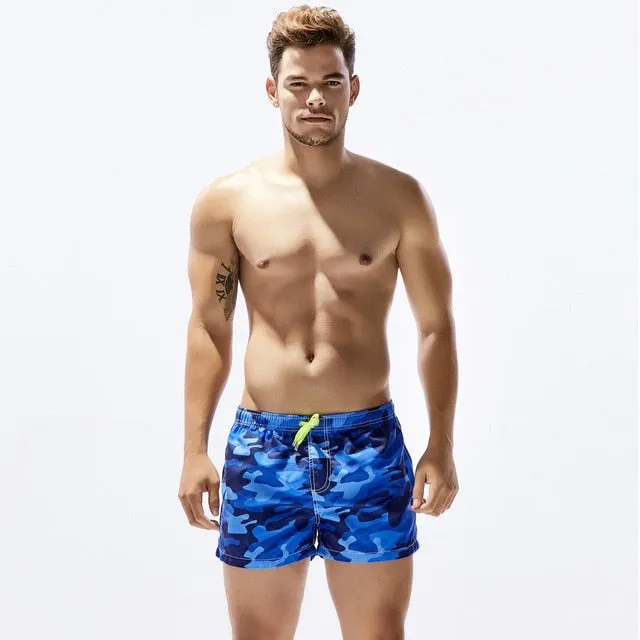 Camouflage Men Swimwear Shorts beach