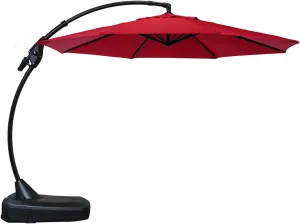 Deluxe Curvy Aluminum Offset Umbrella, Patio Cantilever Umbrella