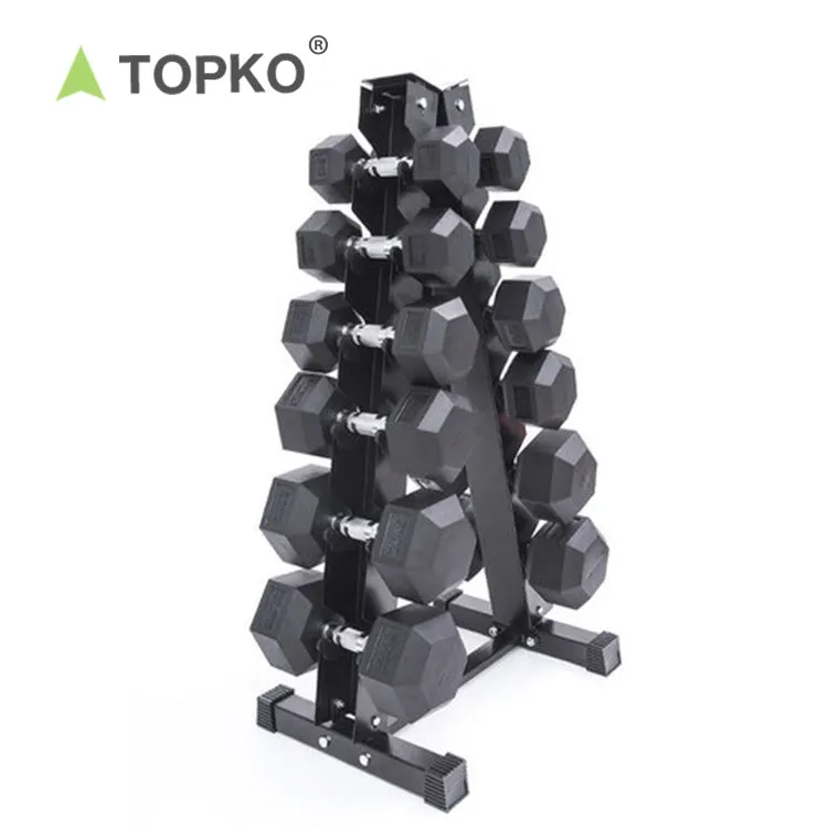 Dumbbells Free Weights Dumbbells Weight Set Rubber Coated cast Iron Hex Black Dumbbell