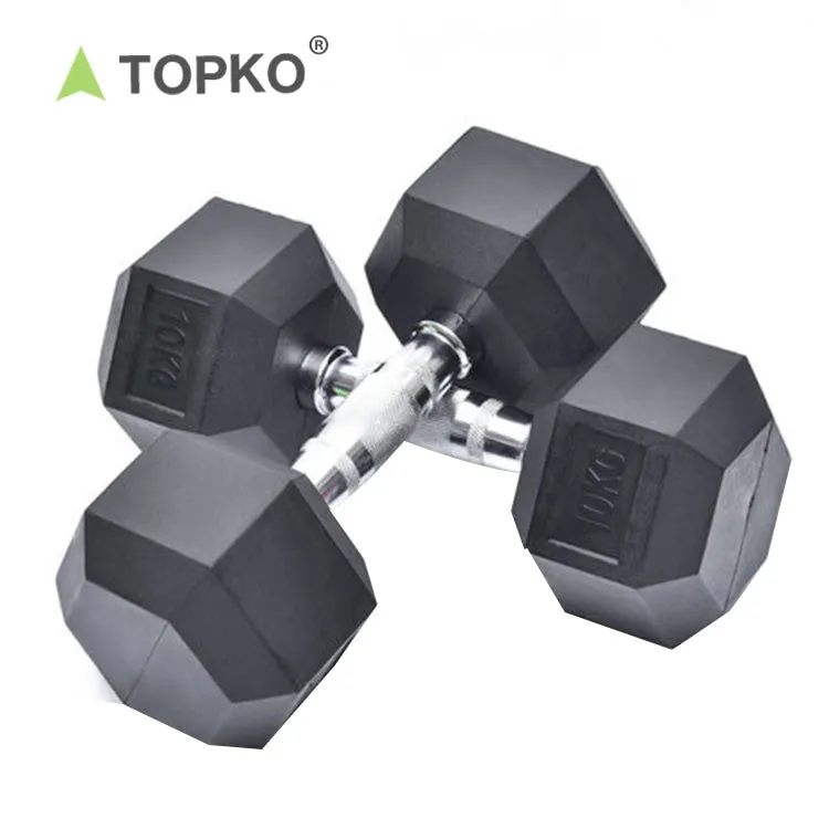 Dumbbells Free Weights Dumbbells Weight Set Rubber Coated cast Iron Hex Black Dumbbell