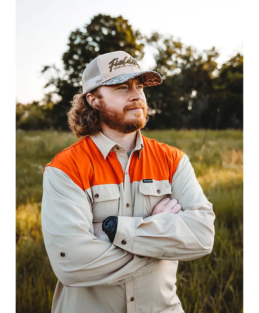 Fieldstone - 6 Panel Script Logo Camo Bill Hat