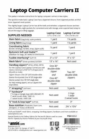 Laptop Computer Carriers II - PBA122-2