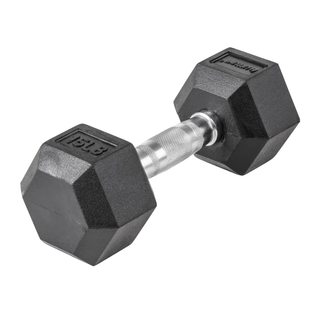 Lifeline Hex Rubber Dumbbells