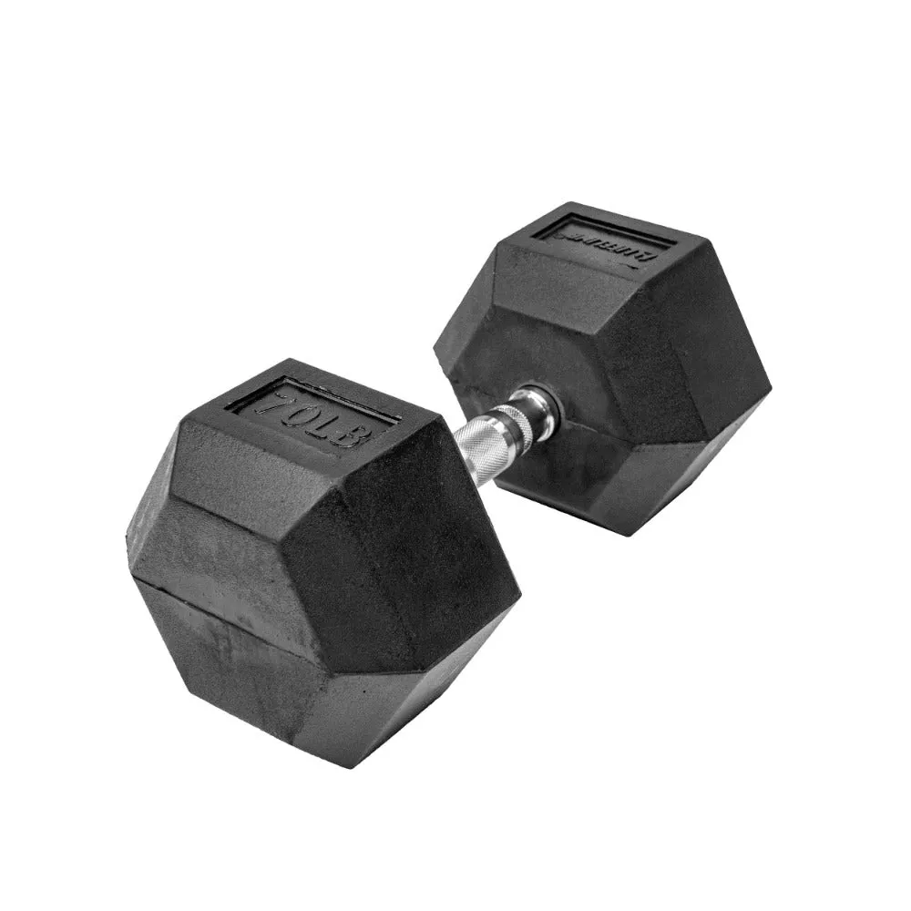 Lifeline Hex Rubber Dumbbells