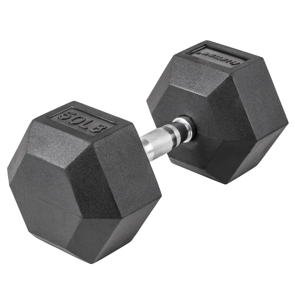Lifeline Hex Rubber Dumbbells