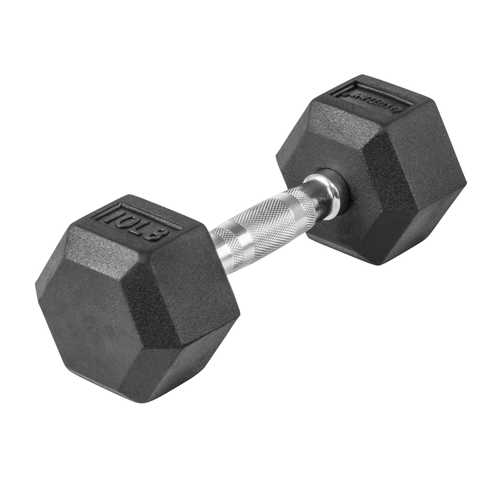 Lifeline Hex Rubber Dumbbells