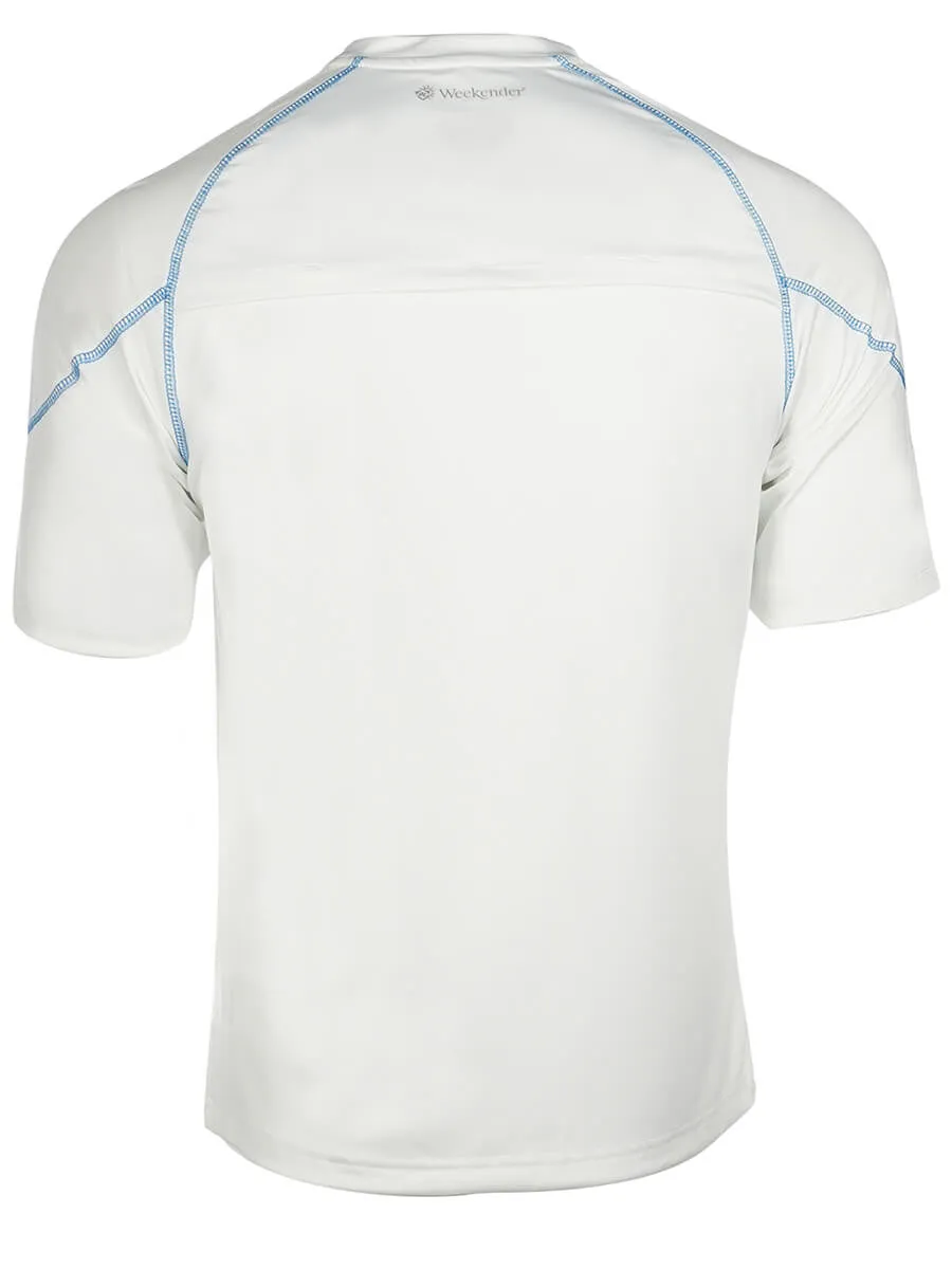 Men's Rashguard Swim Shirt - Aqua Solar Loose Fit Short Sleeve