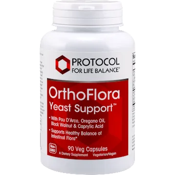 OrthoFlora Yeast Support 90 vcaps by Protocol For Life Balance