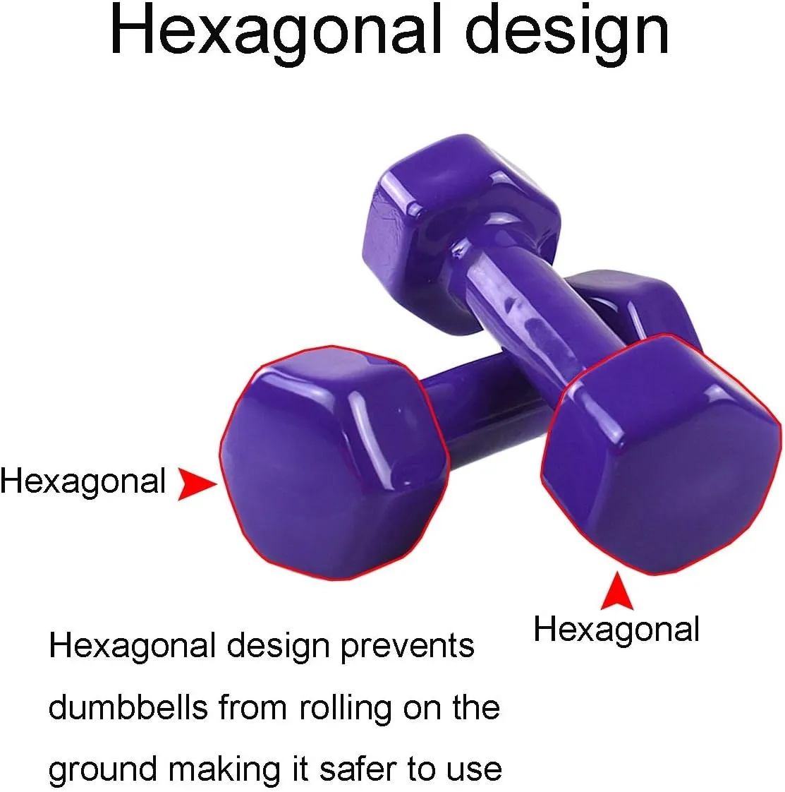 Pair Of 5Kg Vinyl Dumbbells