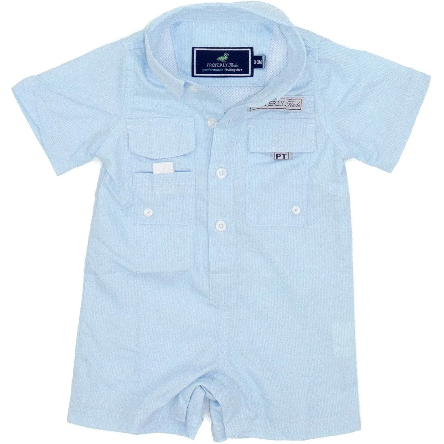 Properly Tied Lucky Duck Baby Performance Fishing Shortalls | Aqua
