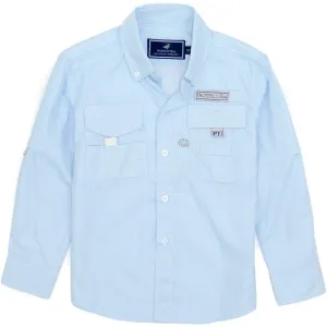 Properly Tied Lucky Duck Performance Fishing Shirt | Aqua