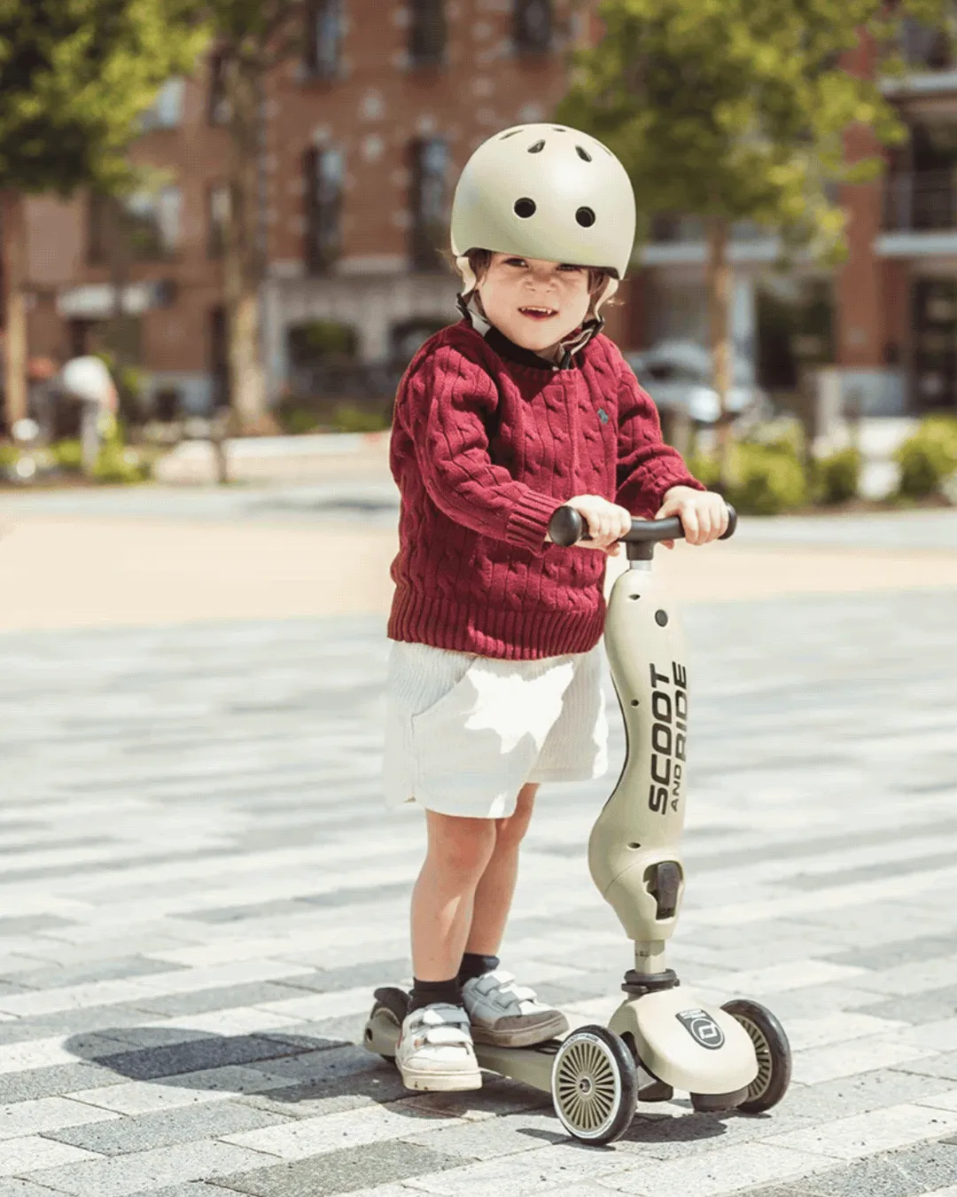 Scooter - Highwaykick 1 - 2 in 1 Kickboard/ Kickboard with Seat - Olive