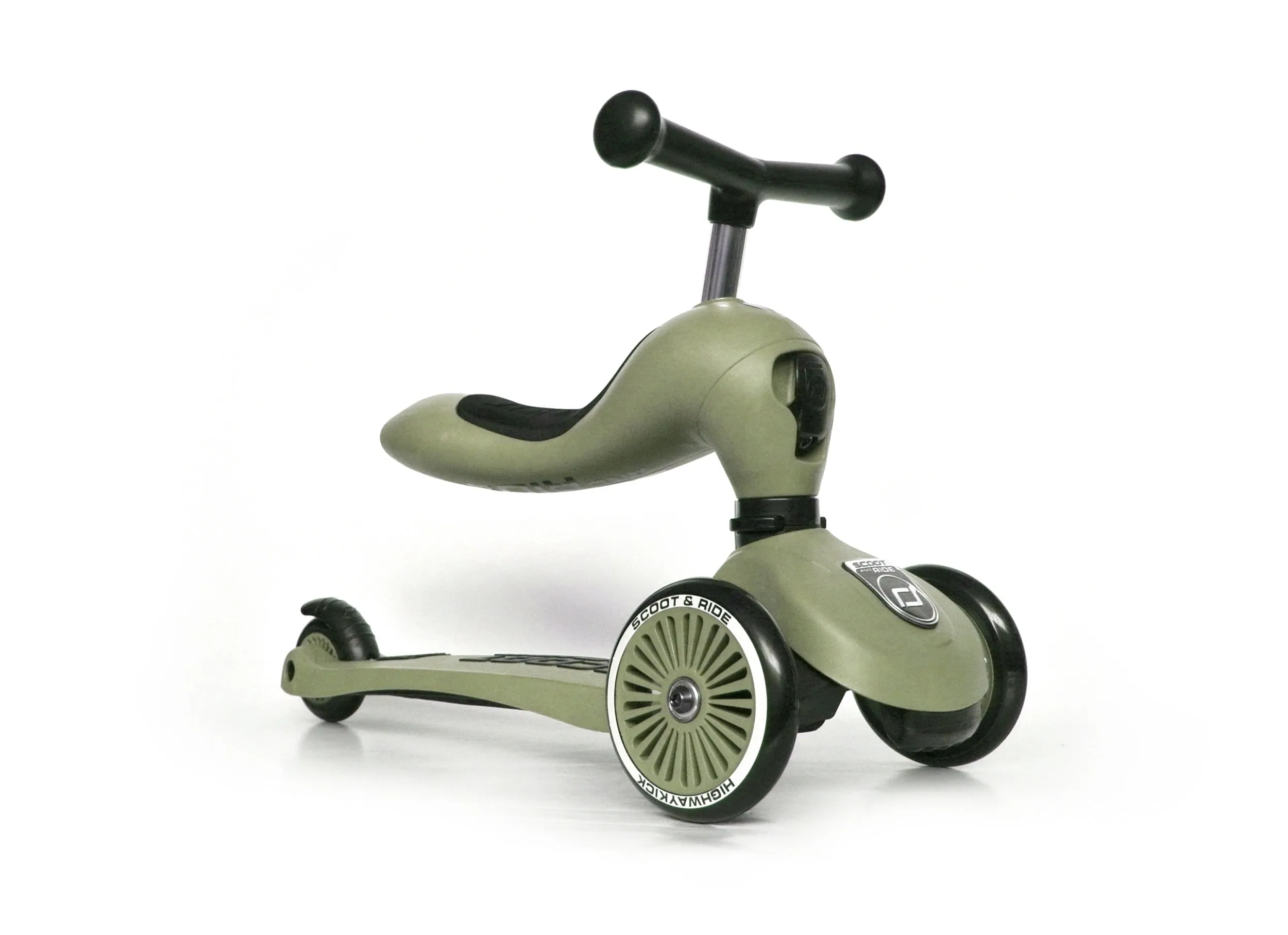 Scooter - Highwaykick 1 - 2 in 1 Kickboard/ Kickboard with Seat - Olive