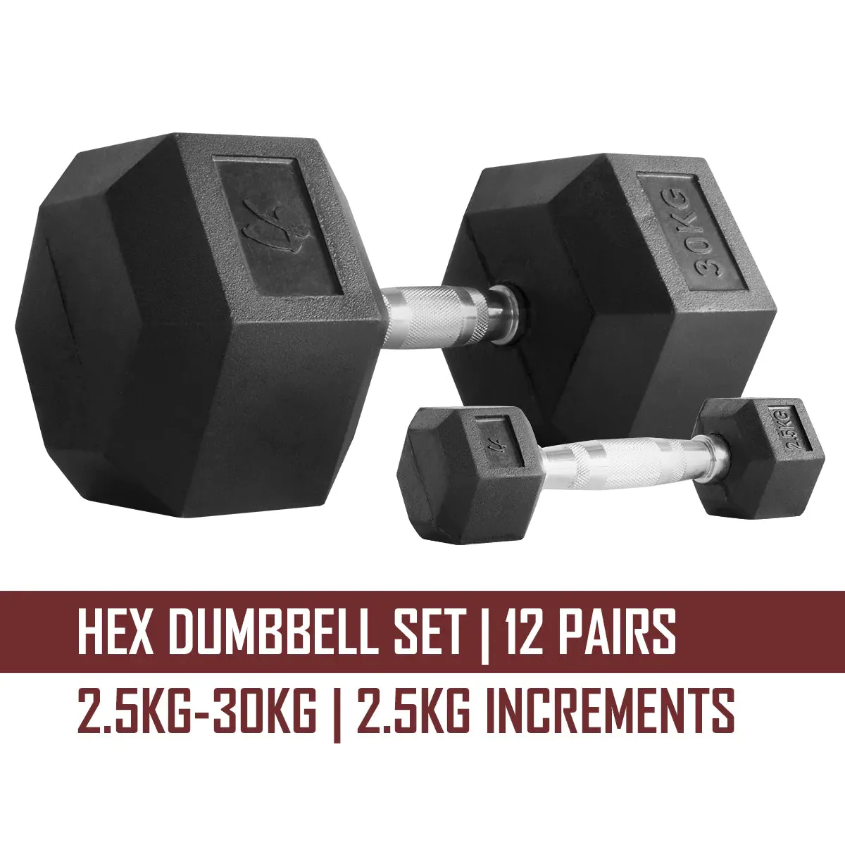 Strength Shop Hex Dumbbells, 1-75kg / 100kg