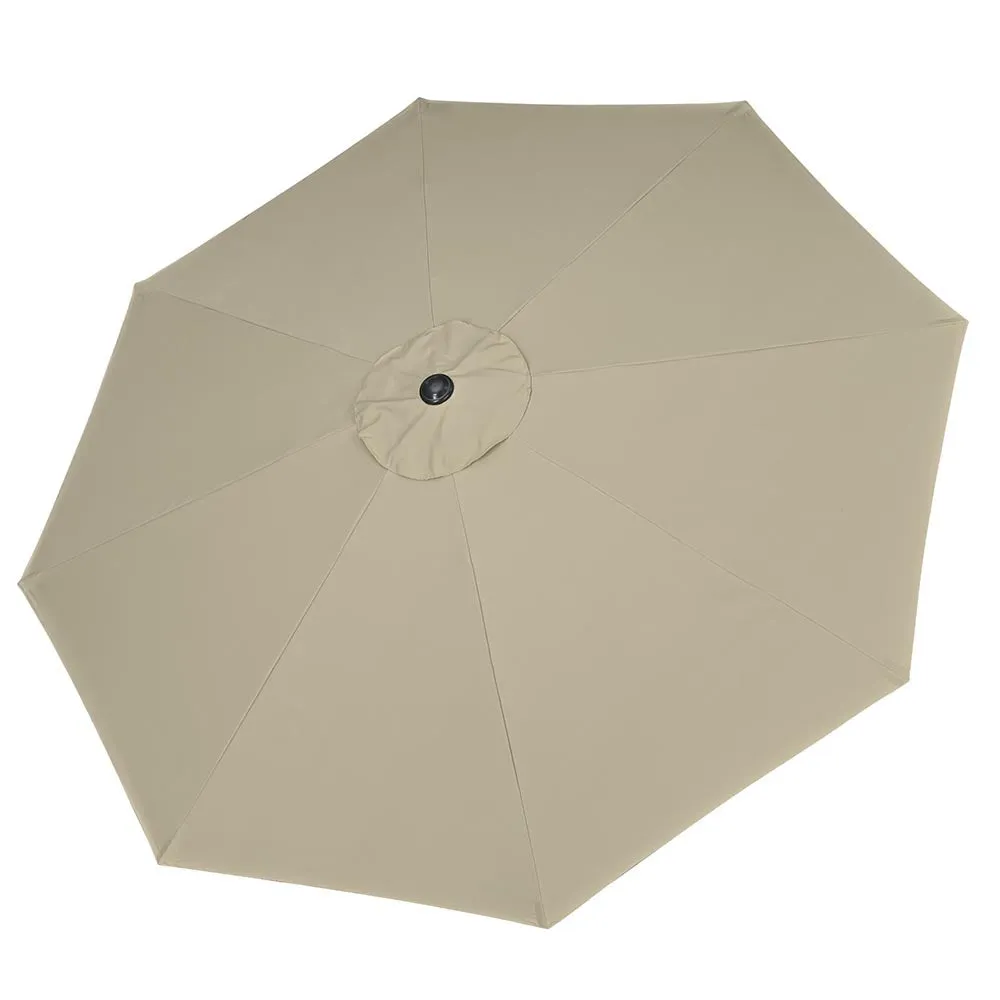 TheLAShop 9 ft 8-Rib Patio Umbrella Tilt & Crank 220g Yarn-dyed Canopy UV50 