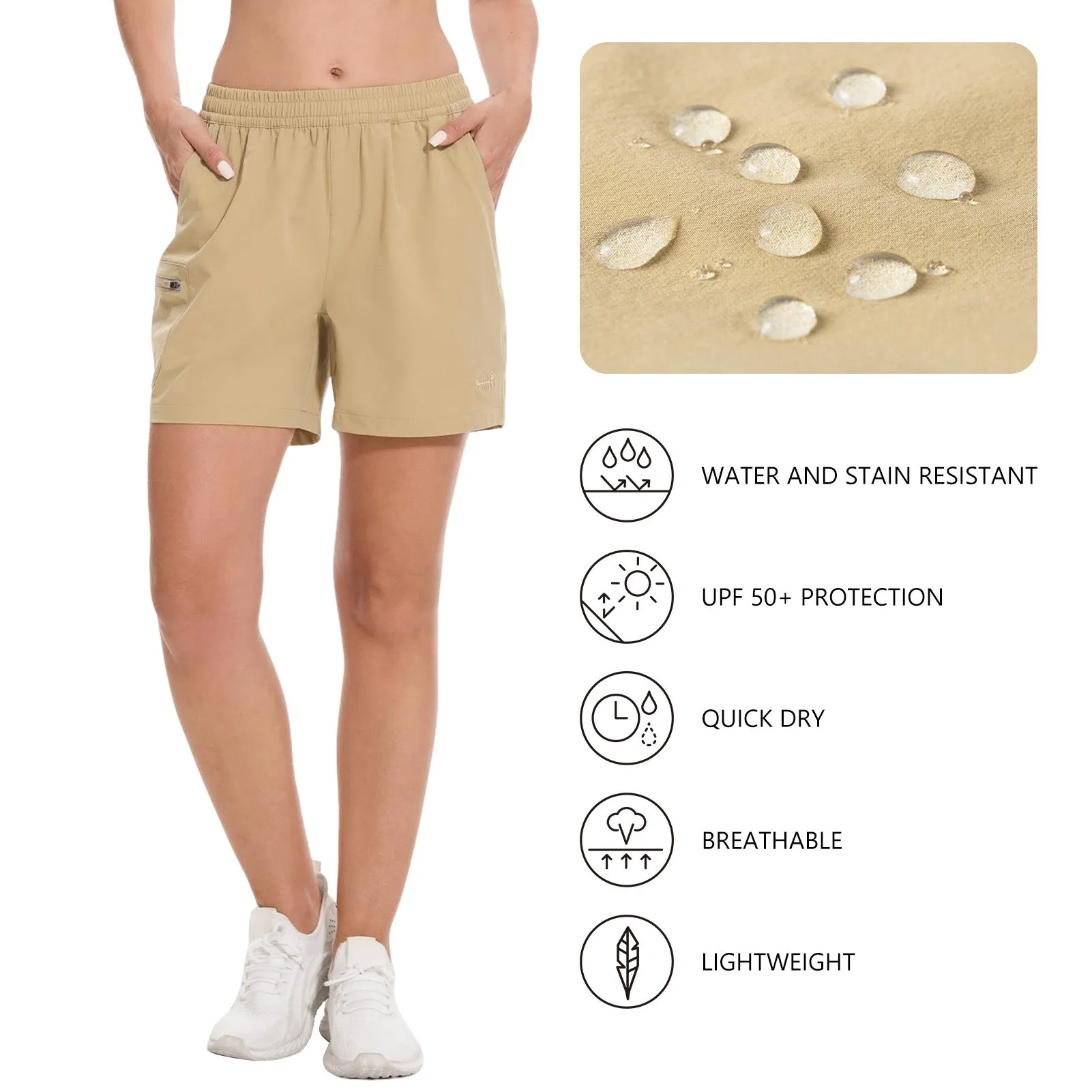 Women's 50  Quick Dry UPF 50  Cargo Shorts FP04W