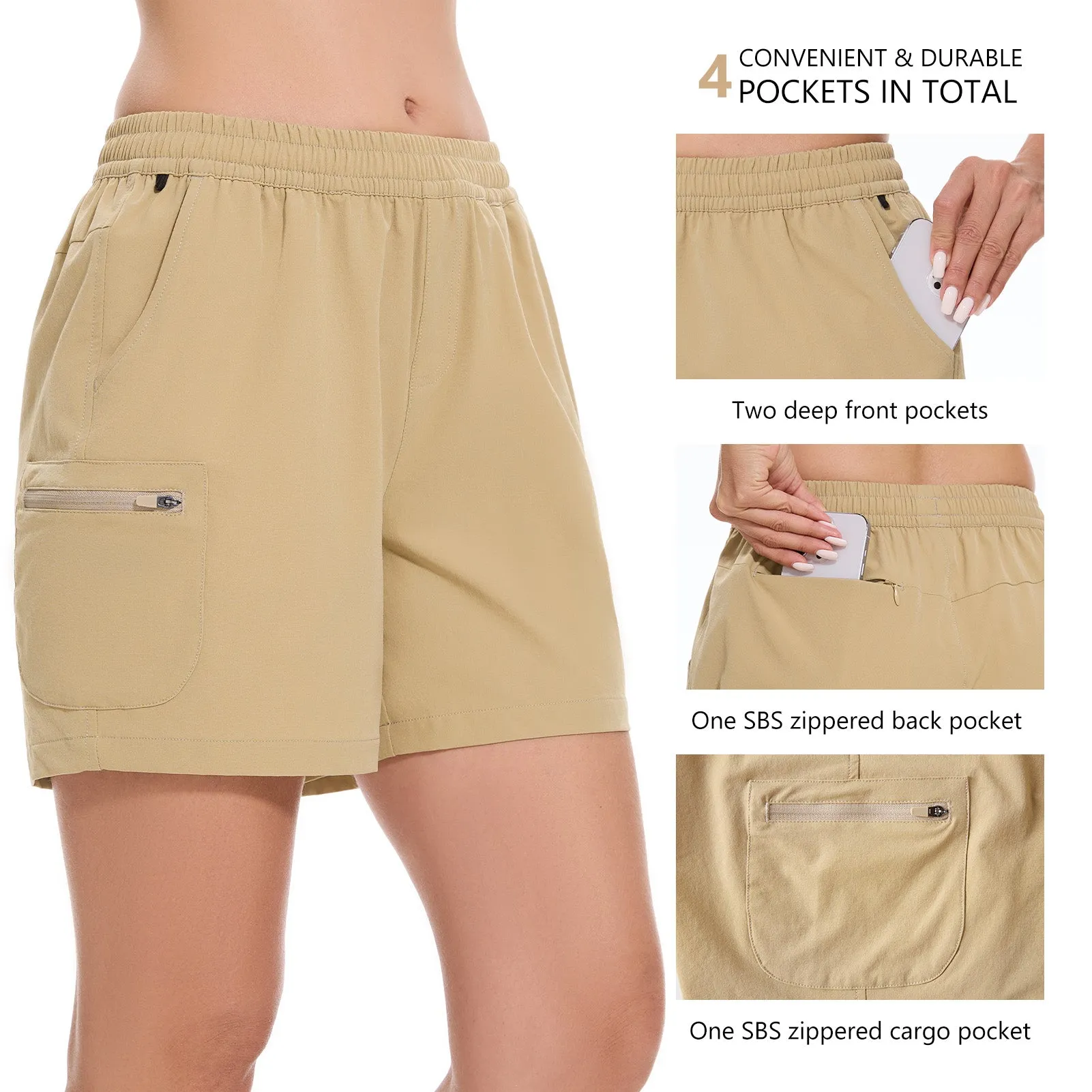 Women's 50  Quick Dry UPF 50  Cargo Shorts FP04W